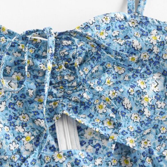 NWT Bohemian Ditsy Print Cinched Mini Sundress - Picture 9 of 10